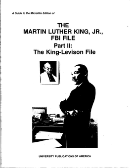 Part II: the King-Levison File