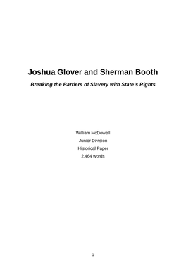 Joshua Glover and Sherman Booth