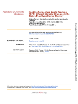 Different Microbial Strategies in the Handling Temperature