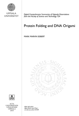 Protein Folding and DNA Origami