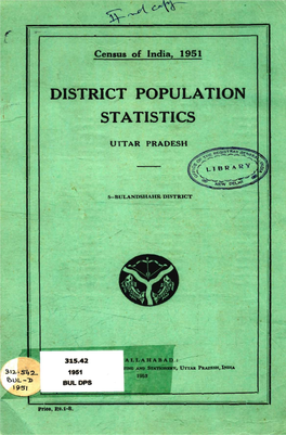 District Population Statistics, 5-Bulandshahr, Uttar Pradesh