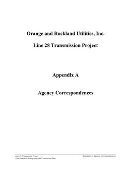 Orange and Rockland Utilities, Inc. Line 28 Transmission Project Project Description