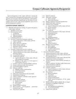 Corpus Callosum Agenesis/Dysgenesis