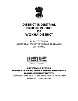 District Industrial Profile Report of Wokha District
