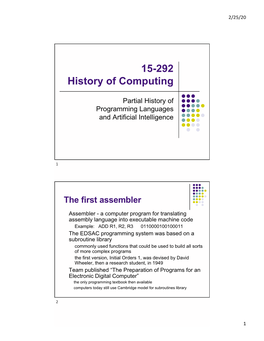 Programming Languages and Artificial Intelligence