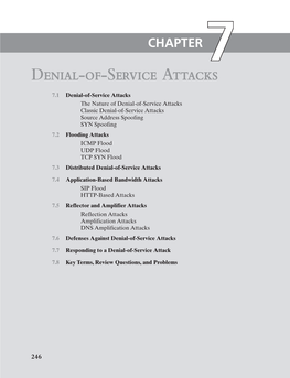 Denial-Of-Service Attacks