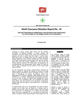 North Caucasus Situation Report No. 42