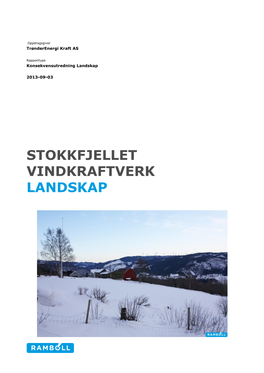 Stokkfjellet Vindkraftverk Landskap