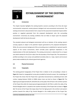 Establishment of the Existing Environment