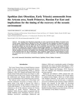 Spathian (Late Olenekian, Early Triassic) Ammonoids from The