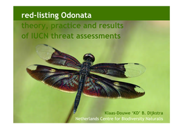 4. Red-Listing Odonata