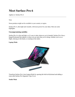 Meet Surface Pro 6