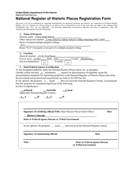 Cortez High School National Register Nomination, 5MT