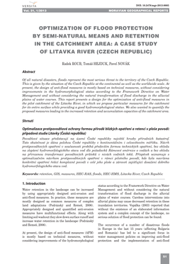 Optimization of Flood Protection by Semi-Natural Means and Retention in the Catchment Area: a Case Study of Litavka River (Czech Republic)