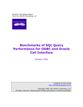 Benchmarks of SQL Query Performance for ODBC and Oracle Call Interface