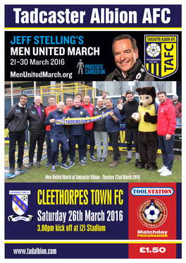 CLEETHORPES TOWN FC Saturday 26Th March 2016