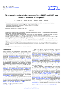 Structures in Surface-Brightness Profiles of LMC and SMC Star Clusters: Evidence of Mergers?