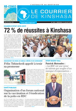 72 % De Réussites À Kinshasa