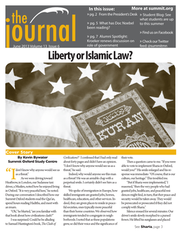 Liberty Or Islamic Law?