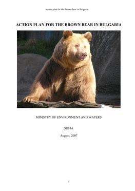 Action Plan for the Brown Bear in Bulgaria