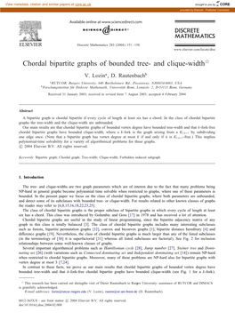 Chordal Bipartite Graphs of Bounded Tree- and Clique-Width