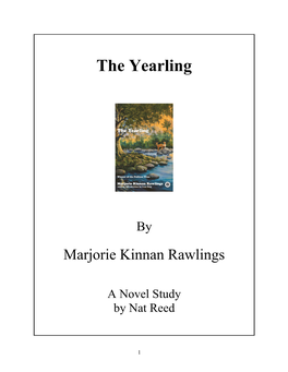 The Yearling by Marjorie Kinnan Rawlings