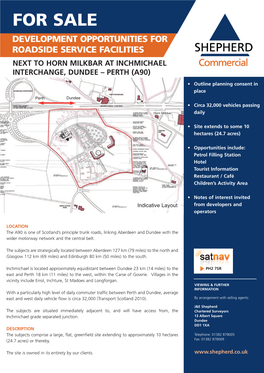 For Sale Development Opportunities for Roadside Service Facilities Next to Horn Milkbar at Inchmichael Interchange, Dundee – Perth (A90)
