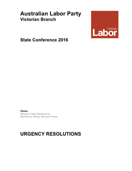 Australian Labor Party Victorian Branch