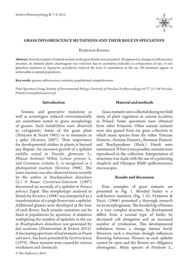 Introduction Somatic and Generative Mutations As Well As Teratologies