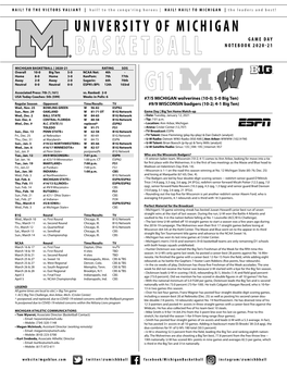 University of Michigan Vacated Season Records from 1992-93; Instagram (Athletics) @Umichathletics 1995-96; 1996-97; 1997-98 and 1998-99