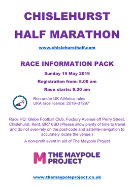 Chislehurst Half Marathon