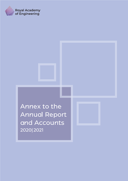 Annex to the Annual Report and Accounts 2020-2021