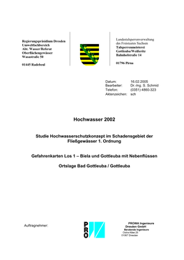 HWSK-Nr. 3, Gefahrenkarte Ortslage Bad Gottleuba