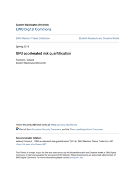 GPU Accelerated Risk Quantification