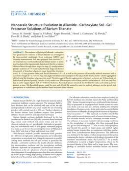 Nanoscale Structure Evolution in Alkoxideаcarboxylate Solаgel