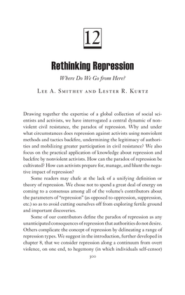 Rethinking Repression Where Do We Go from Here?