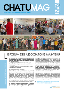 CHATUMAG BULLETIN D’INFORMATION MUNICIPALE N*61 Août - Septembre 2020