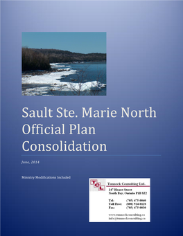 Sault Ste. Marie North Official Plan Consolidation