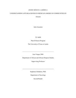 Understanding Anti-Blackness in Mexican-American Communities In