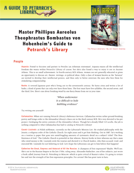 Master Phillipus Aureolus Theophrastus Bombastus Von Hohenheim’S Guide to Petrarch’S Library the Ninja Librarians | by Jen Swann Downey