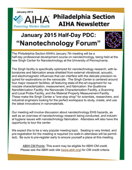 Philaaiha January 2015 Newsletter.Pub