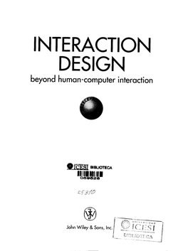 INTERACTION DESIGN Beyondhumon-Computer Interoction