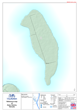 Reference Map of Aese, Sanma, Vanuatu