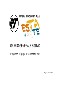 2021 Orario Estivo 5ªver Dal 26-07-2021