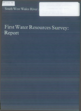 First Water Resources Survey: Report