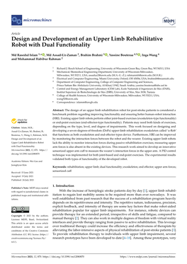 Design and Development of an Upper Limb Rehabilitative Robot with Dual Functionality