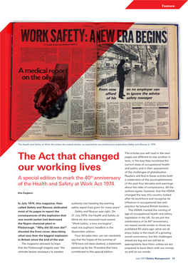 The Act That Changed Our Working Lives