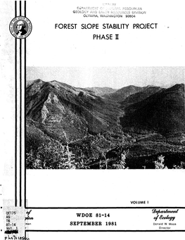 Forest Slope Stability Project, Phase II