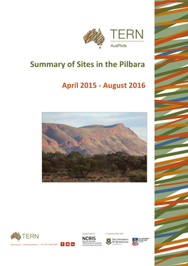 Summary of Sites in the Pilbara