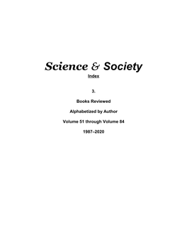 Science & Society